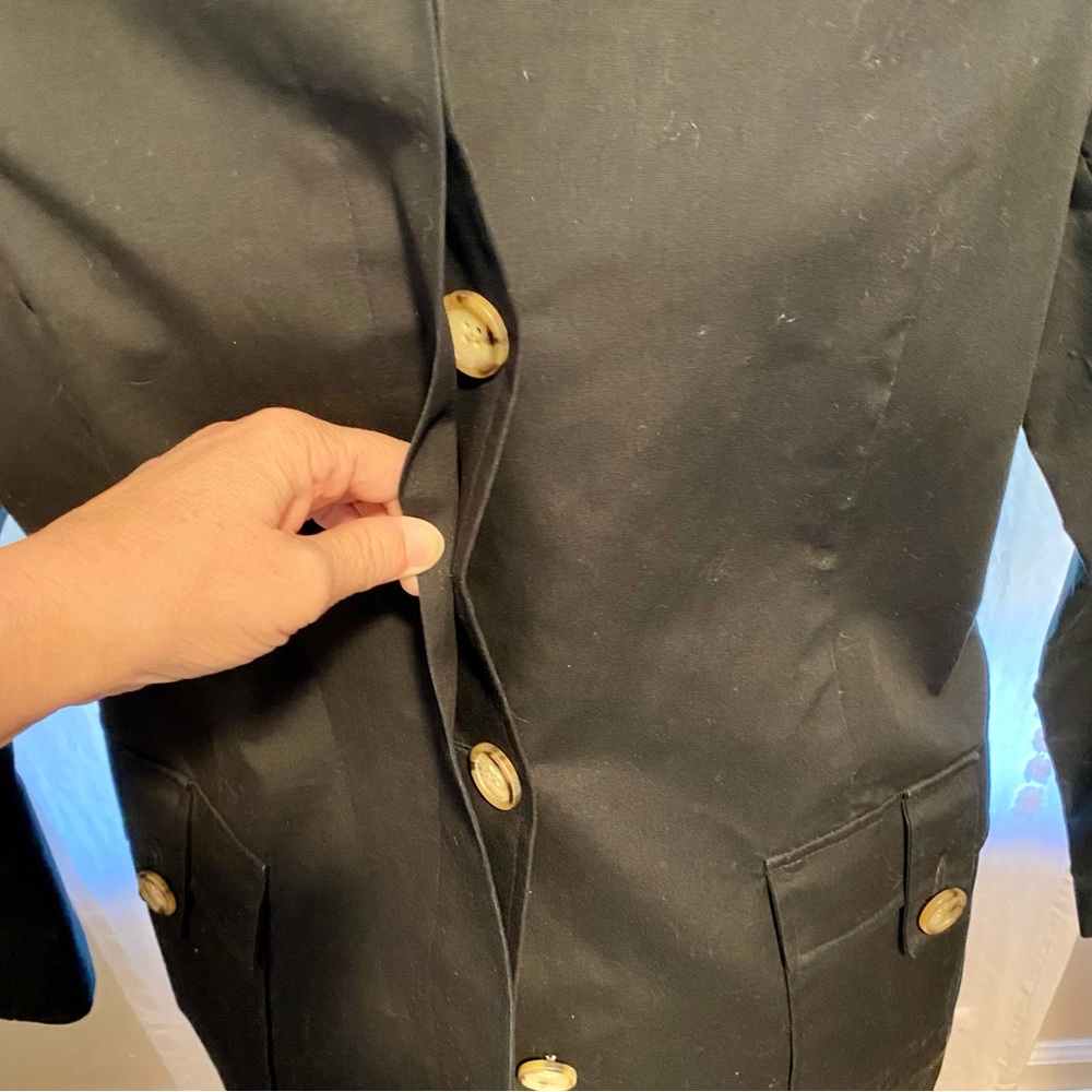 Old Navy Black Short Trench Coat - Size M - Picture 4 of 8
